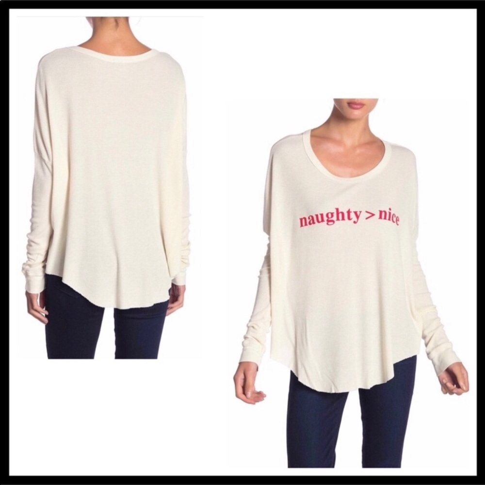 WILDFOX LONG SLEEVE THERMAL TUNIC OVERSIZED A3C - Picture 5 of 8